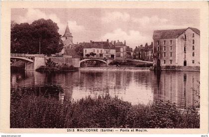 CPA MALICORNE-sur-SARTHE Ponts et Moulin FRANCE (1433583)