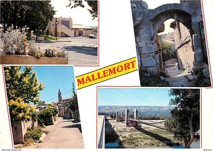 13 - Mallemort en Provence - Multivues - La Poste - Ruelle sous les ruines du Château - Rue Lamanon - Vieux pont suspend