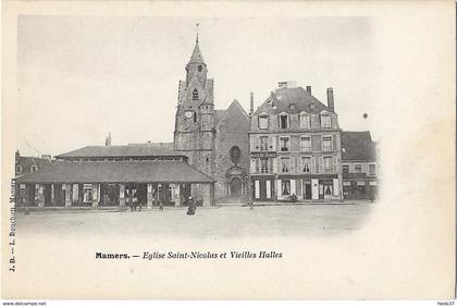 Mamers - Eglise Saint-Nicolas et Vieilles Halles