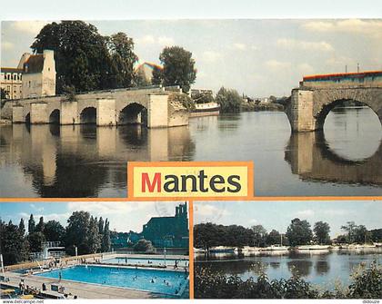 78 - Mantes la Jolie - Multivues - CPM - Flamme Postale de Mantes la Jolie - Voir Scans Recto-Verso