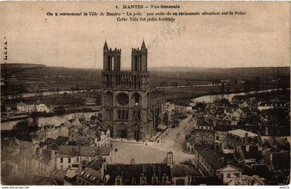 CPA MANTES - Vue générale - On a surnomme la Ville de MANTES-la-JOLIE (352942)