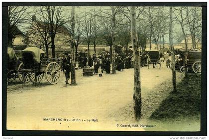 41 - MARCHENOIR - Le Marché - BELLE CARTE TOILÉE ANIMÉE