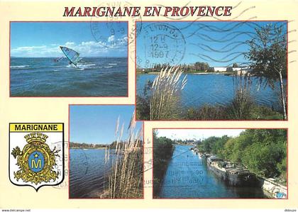 13 - Marignane - Multivues - Blasons - Flamme Postale de Marignane - CPM - Voir Scans Recto-Verso