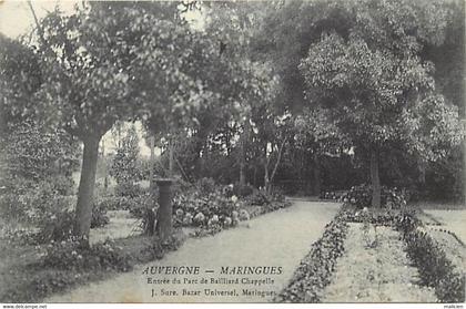 - puy de dôme -ref-B486- maringues - entrée du parc bailliard chappelle - parcs - jardins -