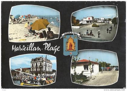 CPSM Marseillan Plage vues multiples - Blason