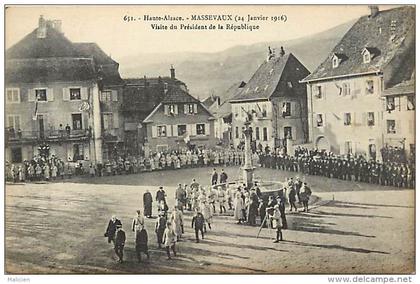 - depts divers - ref- EE520 - haut rhin - massevaux - masevaux - 24 janiver 1916 - visite du president de la republique