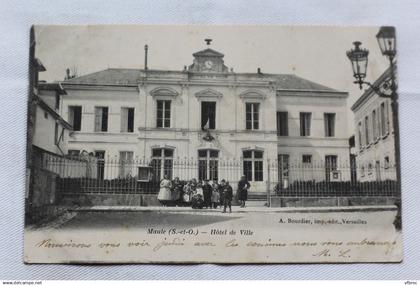 Cpa 1903, Maule hôtel de ville, Yvelines 78