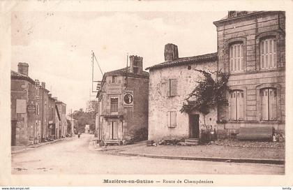 79 Mazieres en Gatine route de Champdeniers cpa cachet Mazieres 1935