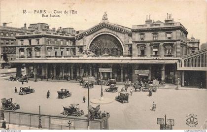 [-5%] FRANCE - Paris - Gares de l'Est - Animé - Carte postale ancienne