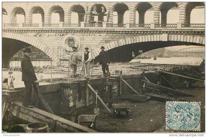 Paris : construction  travaux  , carte photo,