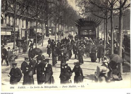 Carte postale ancienne de PARIS - METRO