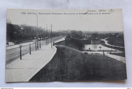 Metz, boulevard président Poincarré et promenades sur la Moselle, Moselle 57