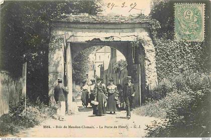 85 - Meudon - Bois de Meudon - La Porte de Fleury - Animée - CPA - Oblitération ronde de 1907 - Voir Scans Recto-Verso