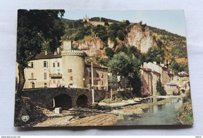 Cpm, Meyrueis, la tour et le pont de l'horloge, Lozère 48