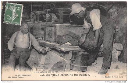 Région Midi-Pyrénées   Le Lot Illustré  Quercy  (46)  Meunier  Intérieur d'un moulin