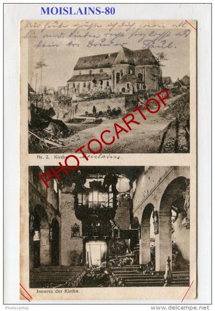 MOISLAINS-CARTE Imprimee allemande-Guerre 14-18-1 WK-France-80-