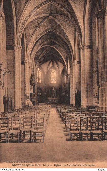 monflanquin - intérieur de l'église saint andré de monflanquin