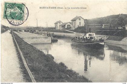 CPA Montataire La Nouvelle Ecluse péniche