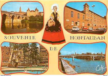 82 - Montauban - Multivues - Automobiles - Folklore - Piscine - Flamme Postale de Montauban - CPM - Voir Scans Recto-Ver