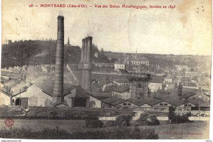 Carte POSTALE Ancienne de   MONTBARD - Usines métallurgiques