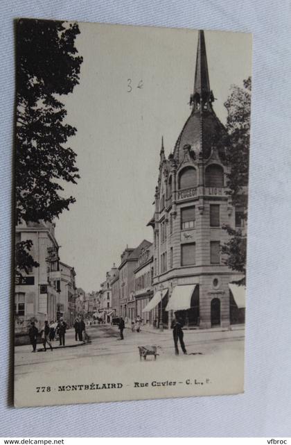 I709, Cpa 1915, Montbeliard, rue Cuvier, Doubs 25