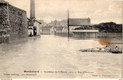 MONTBELIARD INONDATION DU 8 FEVRIER 1910 RUE D'HERICOURT