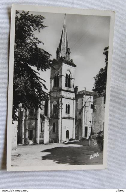 Cpsm 1960, Montcuq, l'église saint Privat, Lot 46