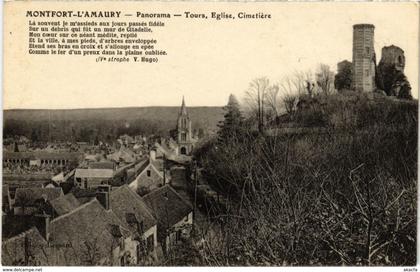 CPA MONTFORT-L'AMAURY - Tours Église Cimetiere (102576)