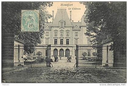 - sarthe - ref 451 - monfort le gesnois - montfort - le  chateau  -   theme chateaux - carte bon etat -