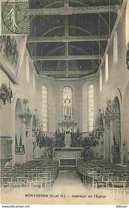 91 - Montgeron - Intérieur de l'Eglise - CPA - Voir Scans Recto-Verso