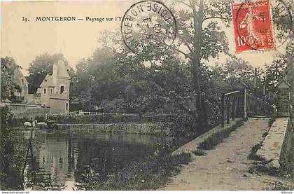 91 - Montgeron - Paysage sur l'Yeres - CPA - Voir Scans Recto-Verso