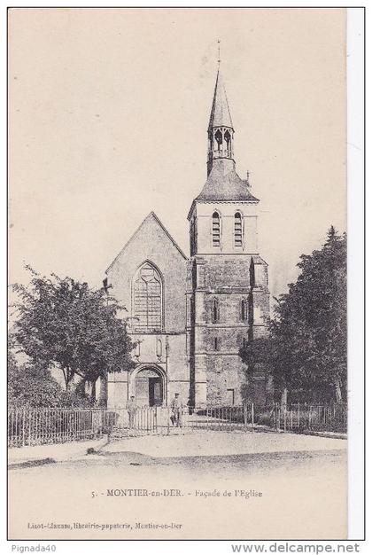 cp , 52 , MONTIER-EN-DER , Façade de l'Église