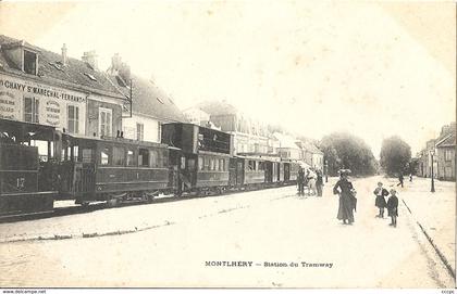 CPA Montlhéry Station du Tramway