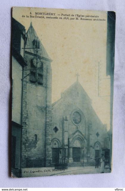 Montlhéry, portail de l'église paroissiale, Essonne 91