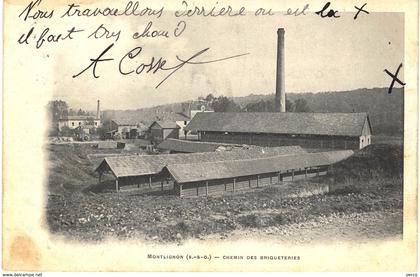 Carte Postale ANCIENNE de   MONTLIGNON - Chemin des Briqueteries