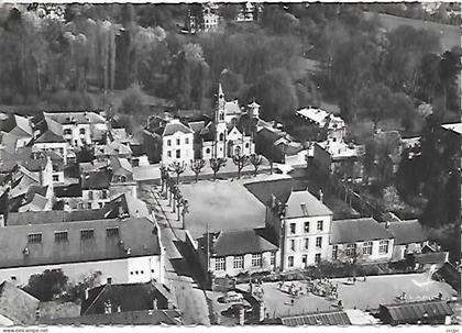 CPSM Montlignon vue aérienne L'Eglise et les Ecoles