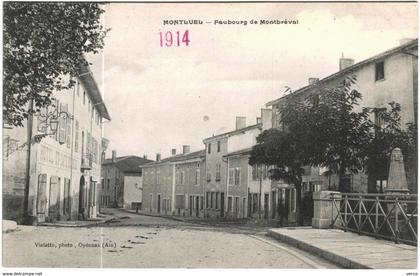 Carte Postale Ancienne de MONTLUEL- faubourg de Montbréval