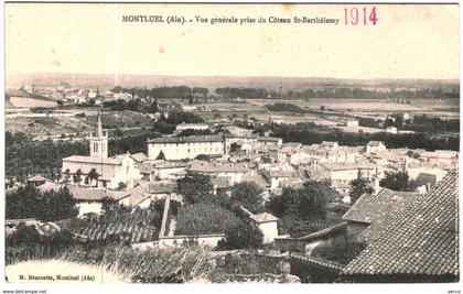 Carte Postale Ancienne de MONTLUEL-vue générale prise du Côteau St Barthélémy