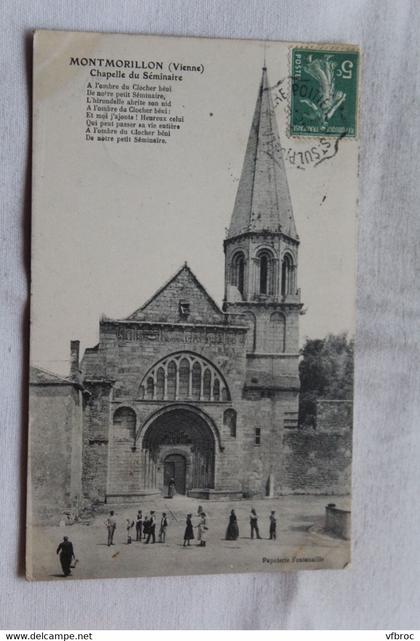 Cpa 1910, Montmorillon, chapelle du séminaire, Vienne 86