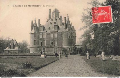 [-5%] FRANCE - Montmort Lucy - Château de Montmort - La pelouse - Carte Postale Ancienne