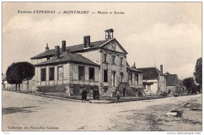 MONTMORT-LUCY MONTMORT MAIRIE ET ECOLES ENFANTS  ENVIRONS D'EPERNAY