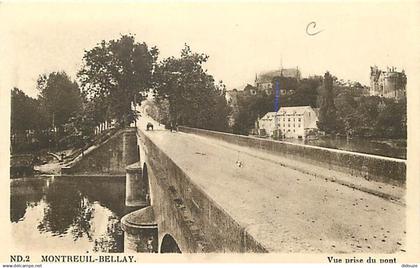 49 - Montreuil-Bellay - Vue prise du pont - CPA - Voir Scans Recto-Verso