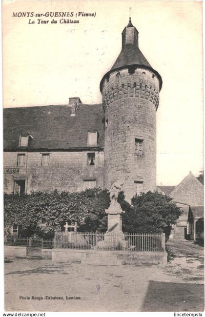 CPA Carte postale  France  Monts sur Guesnes Tour du Château 1934 VM84390