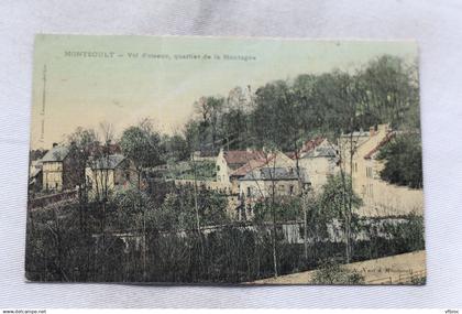 Cpa 1907, Montsoult, vol d'oiseau, quartier de la Montagne, Val d'Oise 95