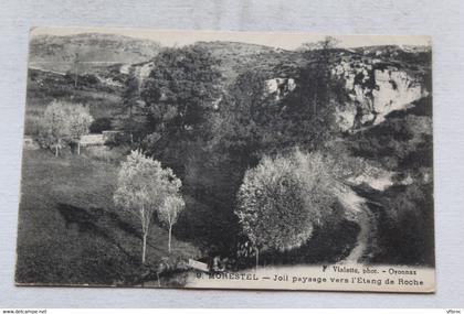 Morestel, joli paysage vers l'étang de Roche, Isère 38