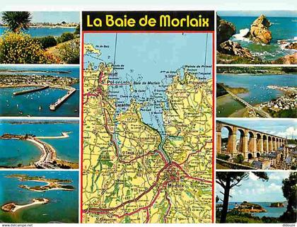 29 - Morlaix - La Baie de Morlaix - Multivues - Carte Géographique Michelin - Flamme Postale - Voir Scans Recto Verso