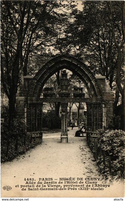 CPA Paris 5e-Musée de Cluny-Allée du jardin de l'Hotel de Cluny (323826)