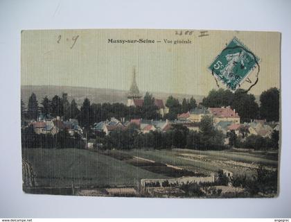 Carte   Mussy sur seine  Vue Générale  1905