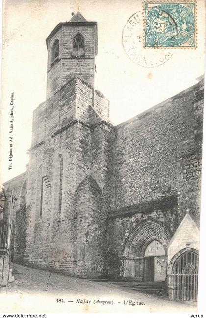 Carte Postale ANCIENNE de  NAJAC - Eglise