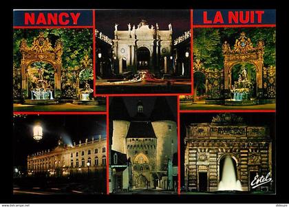 54 - Nancy - Nancy la Nuit - Multivues - CPM - Voir Scans Recto-Verso